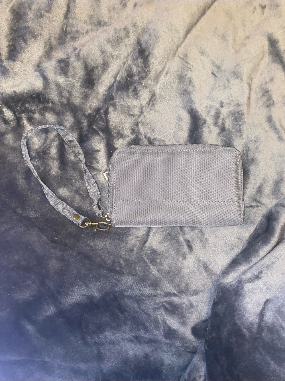 Travelon Gray Wristlet Clutch with Detachable Strap
